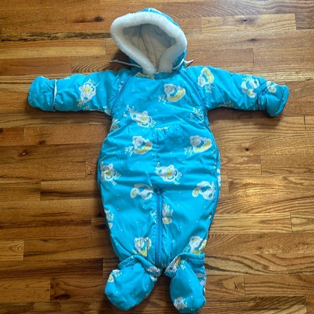 Vintage Bright Future Bunting Snow Suit Snowsuit 12 Months 12m